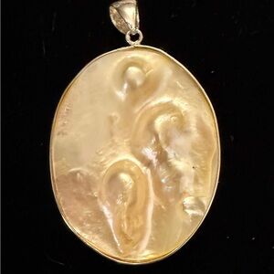 Blister Pearl Mother of Pearl Sterling Silver Pendant